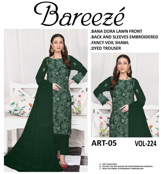 Bareeze bana dora lawn unstich